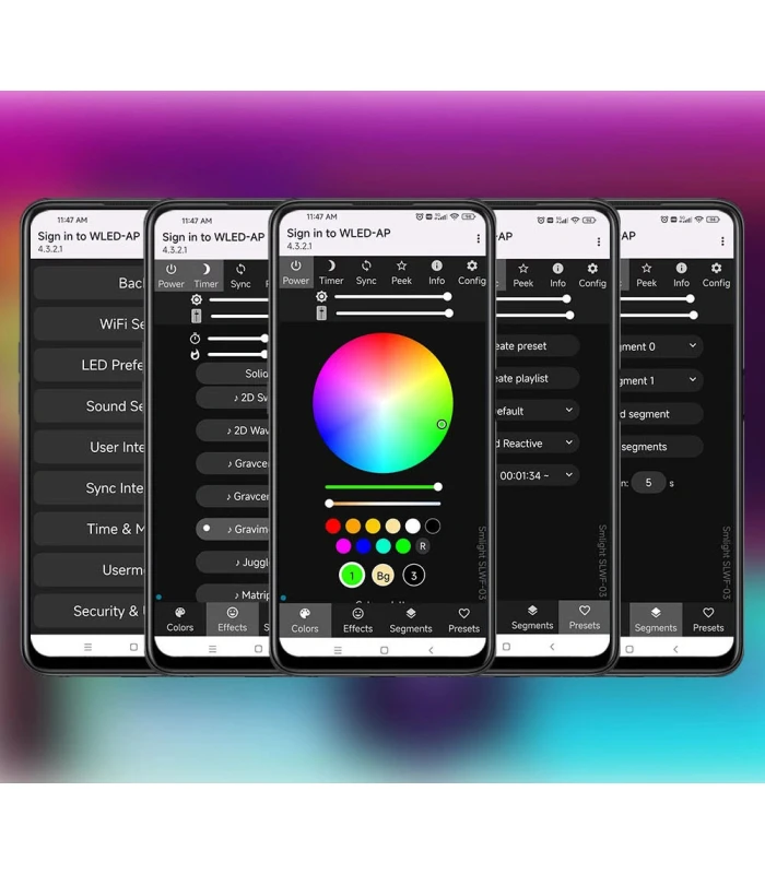 Sterownik SLWF-03 WLED Pixel LED WiFi ESP32 Home Assistant MQTT UART USB-C