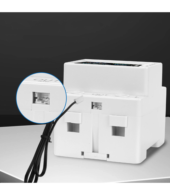Inteligentny licznik energii prądu watomierz przekaźnik 63A LCD TUYA WiFi