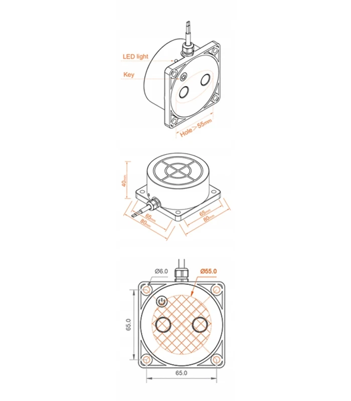 Czujnik poziomu cieczy wody napełnienia zbiornika WiFi TUYA głębokość do 5m