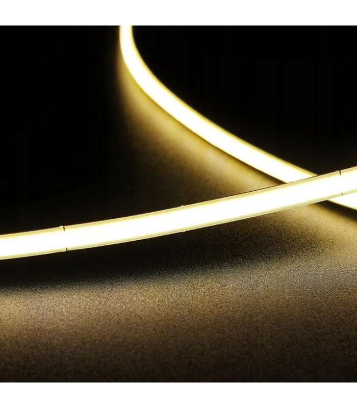 Taśma LED COB 12V 5M rolka 480 LED/m NEON 4000K BIAŁY NATURALNY MOCNA IP20