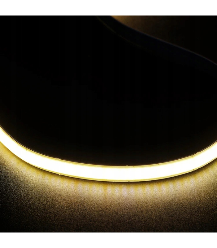 Taśma LED COB 12V 5M rolka 480 LED/m NEON 4000K BIAŁY NATURALNY MOCNA IP20
