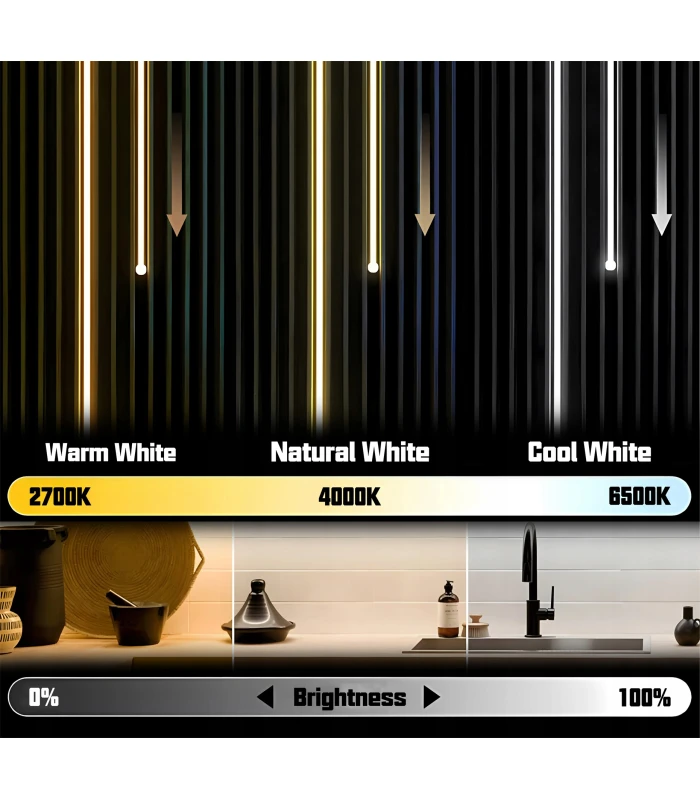 Cyfrowa taśma LED COB CCT biały ciepły zimny WLED WS2811 576 LED/m 24V 5m