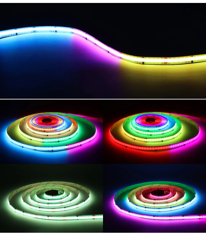 Cyfrowa taśma LED COB Magic Pixel WLED WS2811 RGBIC 720 LED/m 24V IP20 5m