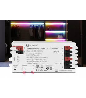 Sterownik LED WLED Magic Pixel RGBIC WiFi ESP8266 Home Assistant WS281x