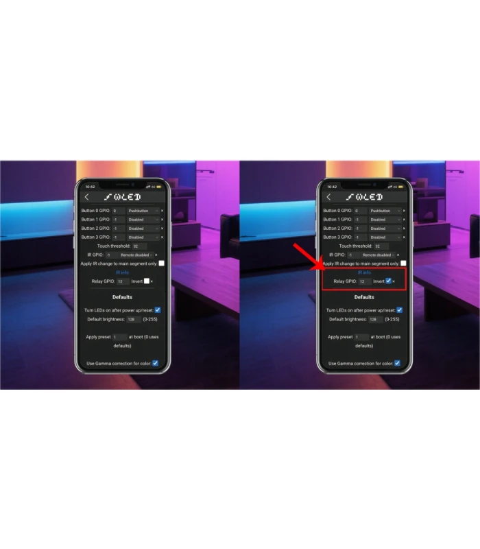 Sterownik LED WLED RGB WiFi ESP32 Home Assistant WS281x MIKROFON - 4 KANAŁY