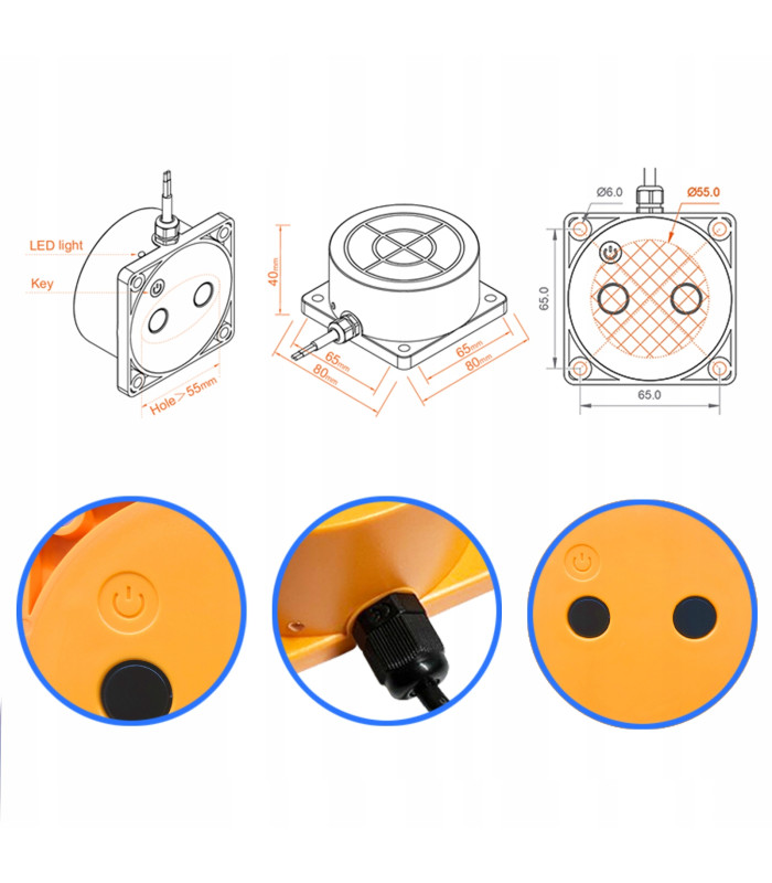 Czujnik poziomu cieczy z przekaźnikiem sterowanie pompą WiFi TUYA