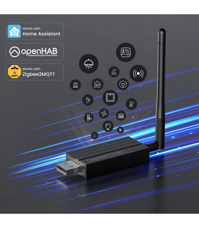 Koordynator Bramka Zigbee 3.0 USB CC2652P Antena Home Assistant ZigBee2MQTT