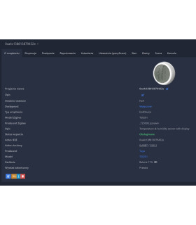 Czujnik temperatury wilgotności zewnętrzna sonda ZigBee Tuya Home Assistant