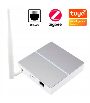 Bramka ZigBee 3.0 LAN RJ45 Mostek TUYA Smart Life gniazdo USB-C antena 3dBi