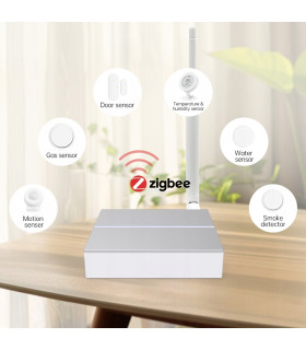 Bramka ZigBee 3.0 LAN RJ45 Mostek TUYA Smart Life gniazdo USB-C antena 3dBi