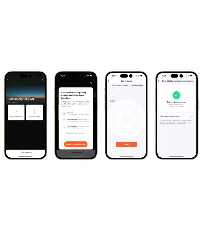 Bramka ZigBee 3.0 LAN RJ45 Mostek TUYA Smart Life gniazdo USB-C antena 3dBi