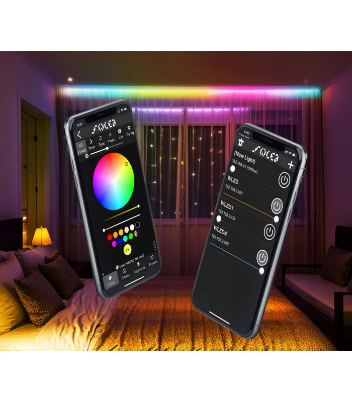 Sterownik WLED Magic Pixel RGBIC WiFi ESP32 Home Assistant MQTT UART USB-C