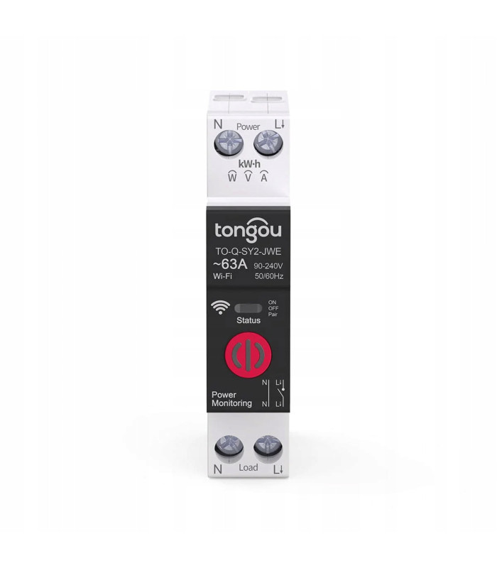 Przekaźnik WiFi 63A pomiar prądu DIN eWeLink Sonoff funkcje zabezpieczające