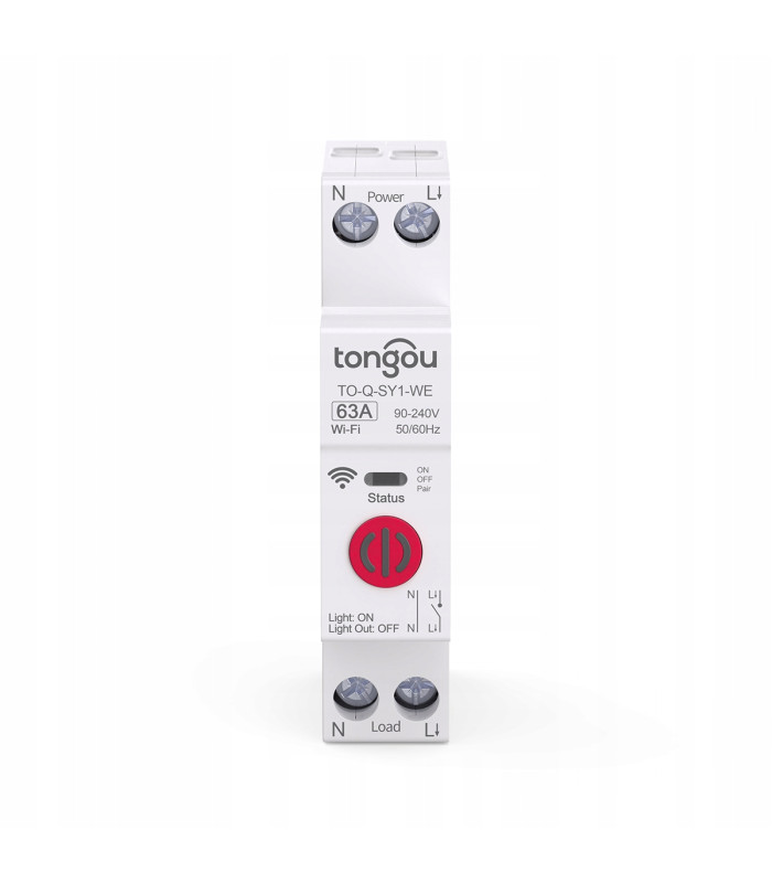 Przekaźnik WiFi 16A na szynę DIN włącznik wyłącznik ON OFF eWeLink Sonoff