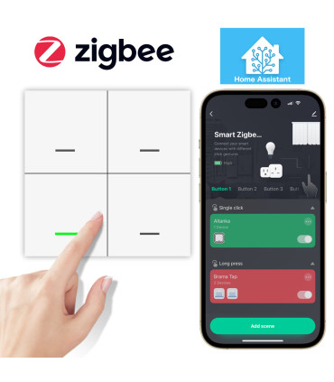 Pilot przycisk scen automatyzacja ZigBee TUYA Smart Life Home Assistant ZigBee2MQTT