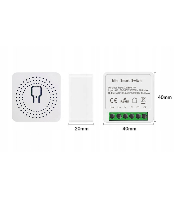 Przekaźnik ZigBee TUYA Smart Home Assistant Włącznik 10A z pomiarem prądu