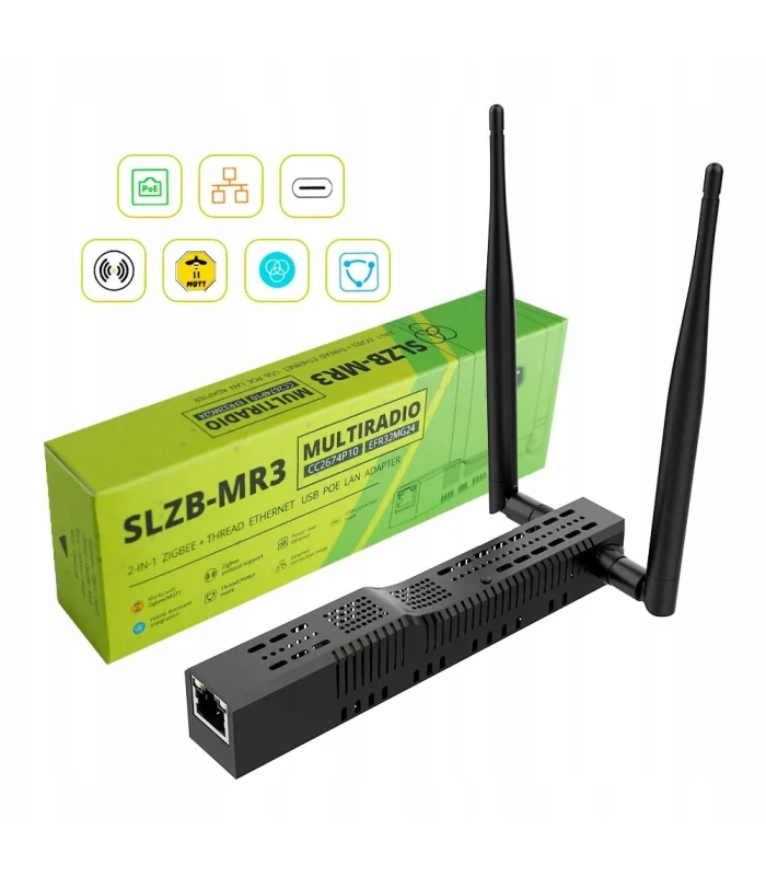 Multi Adapter SLZB-MR3 ZigBee Thread Matter ESP32 CC2674P10 MG24 PoE WiFi