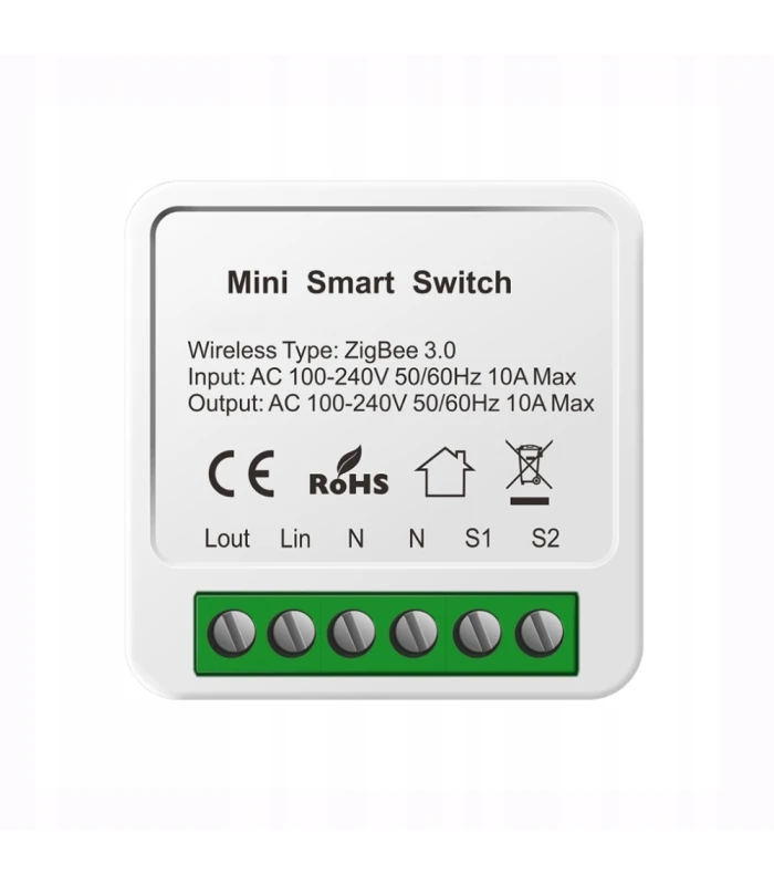 Przekaźnik ZigBee TUYA Smart Home Assistant Włącznik 10A z pomiarem prądu