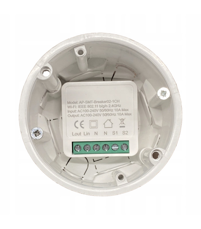 Przekaźnik WiFi TUYA Smart Life Gniazdko Włącznik 10A POMIAR prądu energii