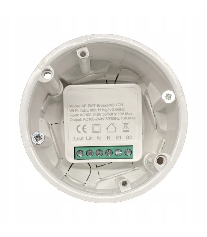 Przekaźnik WiFi TUYA Smart Life Gniazdko Włącznik 10A POMIAR prądu energii