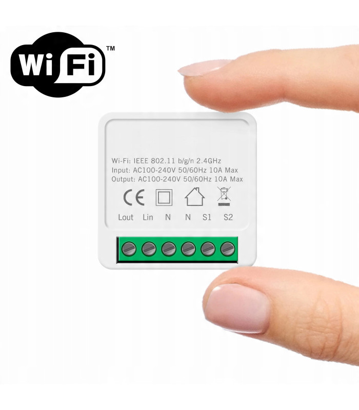 Przekaźnik WiFi TUYA Smart Life Gniazdko Włącznik 10A POMIAR prądu energii