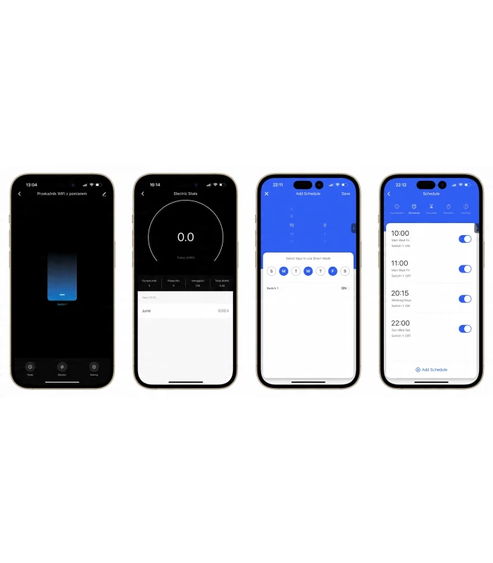 Przekaźnik WiFi TUYA Smart Life Gniazdko Włącznik 10A POMIAR prądu energii