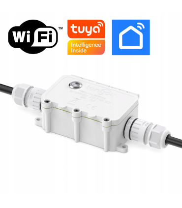 Przekaźnik WiFi 16A WODOODPORNY puszka IP67 TUYA Smart Life pomiar prądu