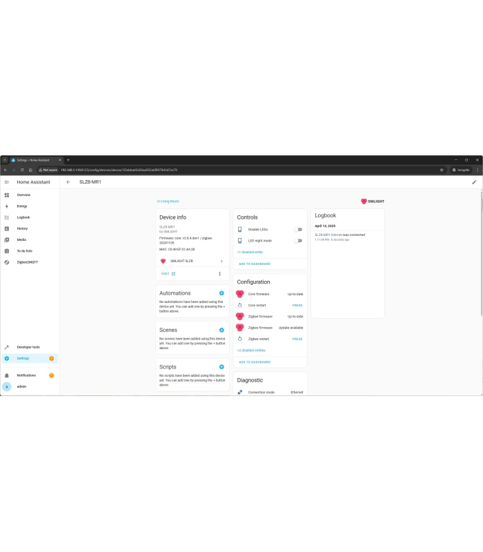 Adapter SLZB-MR2 ZigBee Thread Matter ESP32 CC2652P EFR32MG21 PoE WiFi LAN