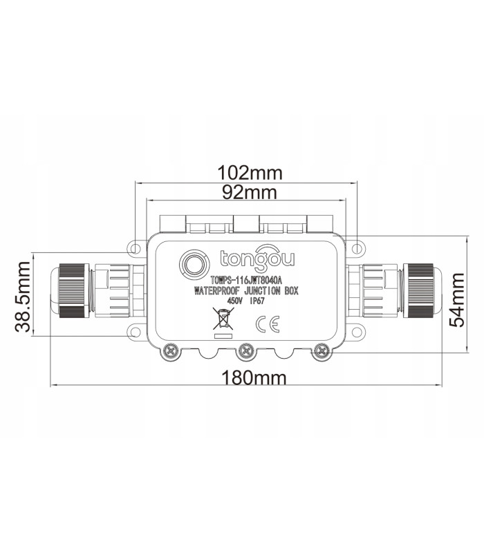 Przekaźnik WiFi 16A WODOODPORNY puszka IP67 TUYA Smart Life pomiar prądu