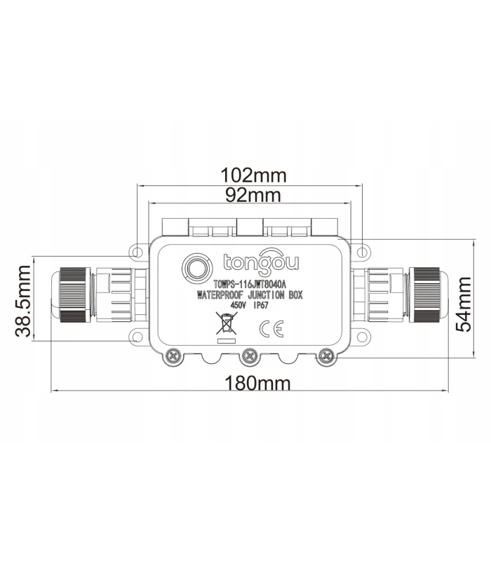 Przekaźnik WiFi 16A WODOODPORNY puszka IP67 TUYA Smart Life pomiar prądu
