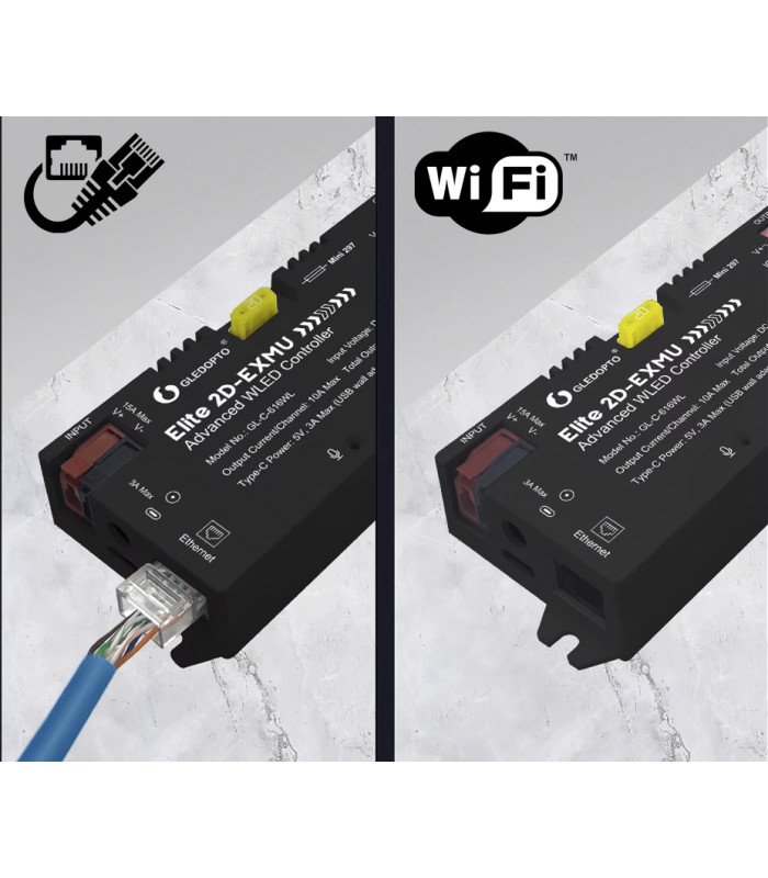 Sterownik WLED WiFi ESP32 Ethernet RJ45 PWM Pixel LED WS281x MQTT