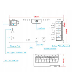 Sterownik WLED WiFi ESP32 Ethernet RJ45 PWM Pixel LED WS281x MQTT