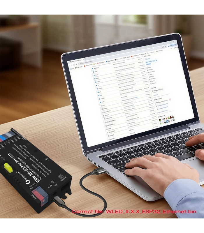 Sterownik WLED WiFi ESP32 Ethernet RJ45 PWM Pixel LED WS281x MQTT