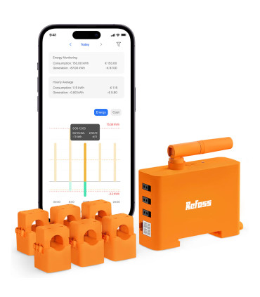 Licznik energii prądu WiFi Home Assistant MQTT Solar PV 6x przekładnik 120A