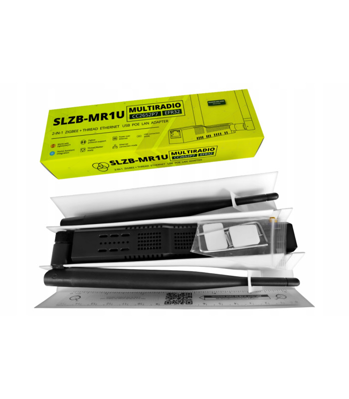 Adapter SLZB-MR1U ZigBee Thread CC2652P EFR32MG21 PoE USB WiFi ESP32 LAN