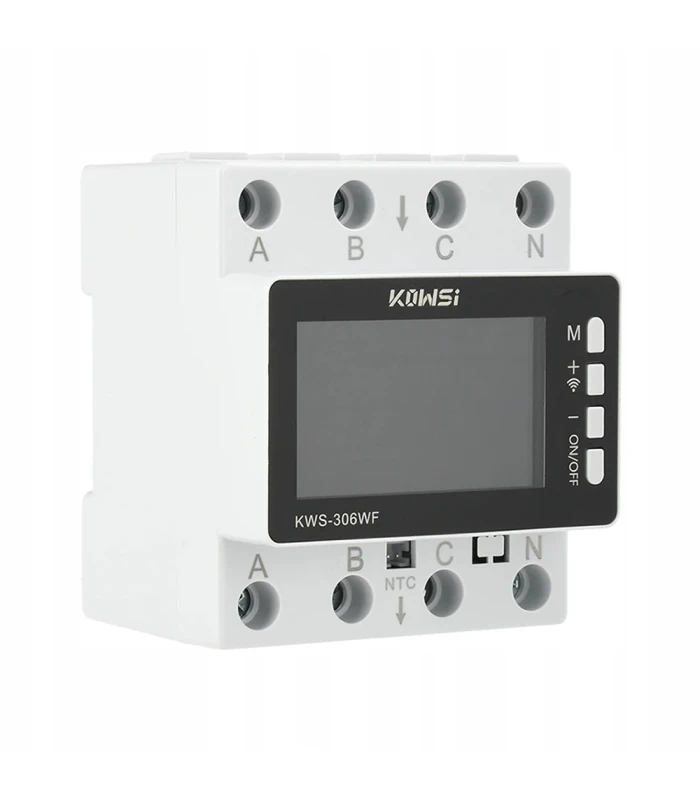 Trójfazowy Licznik Energii Prądu Watomierz WiFi TUYA przekaźnik 80A LCD DIN