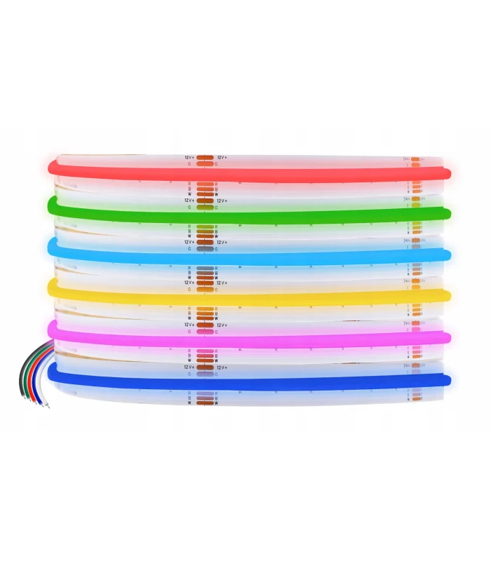 Taśma pasek LED COB RGB 12V rolka 5 metrów 810 LED/m NEON MOCNA IP20