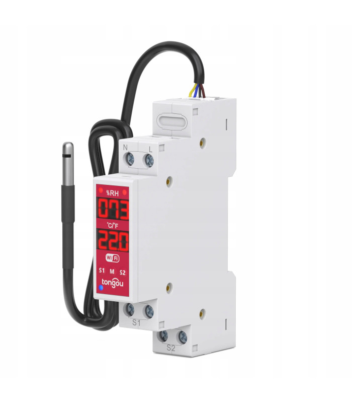 Dwukanałowy przekaźnik AC DC REGULATOR temperatury wilgotności WiFi TUYA