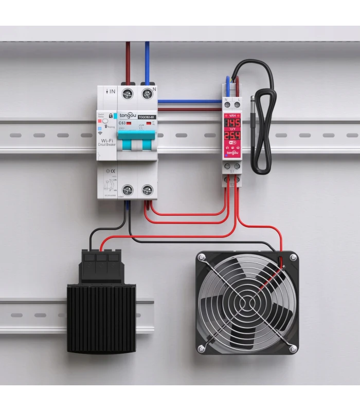 Dwukanałowy przekaźnik AC DC REGULATOR temperatury wilgotności WiFi TUYA