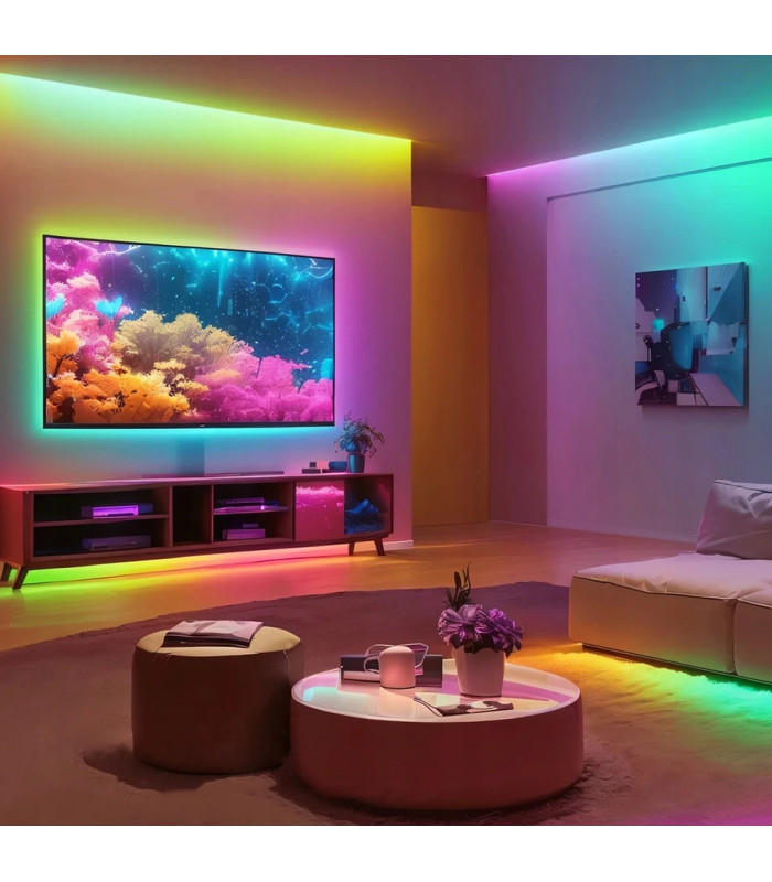 Cyfrowa taśma LED COB WLED WS2814 RGBIC + BIAŁY neutralny 784 LED/m 24V 5m