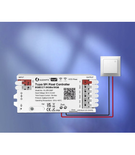 Sterownik WiFi LED SPI TUYA Pixel RGBIC WS281x MIKROFON do cyfrowych taśm