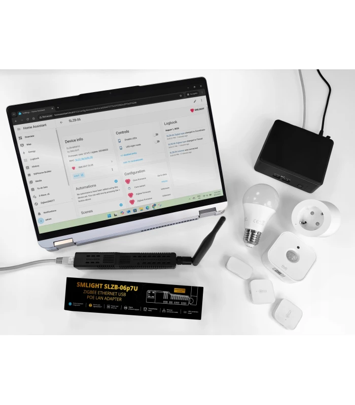 Adapter SLZB-06p7u Bramka Zigbee CC2652P7 USB over ETHERNET PoE LAN WIFI HA
