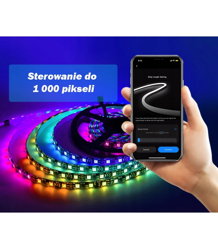 Sterownik ZigBee LED SPI TUYA Pixel RGBIC WS281x MIKROFON do cyfrowych taśm