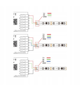 Sterownik ZigBee LED SPI TUYA Pixel RGBIC WS281x MIKROFON do cyfrowych taśm