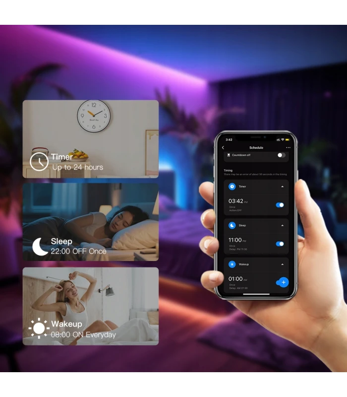 Sterownik WiFi LED SPI TUYA Pixel RGBIC WS281x MIKROFON do cyfrowych taśm