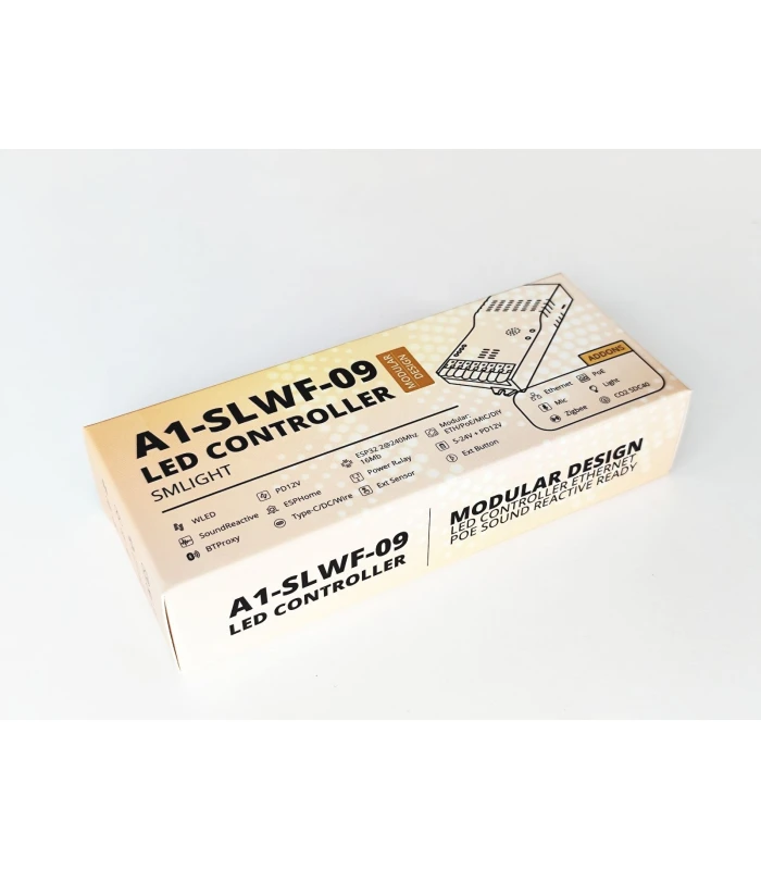 Sterownik SLWF-09 do taśm WLED LED WiFi ESP32 Home Assistant MQTT USB-C PoE