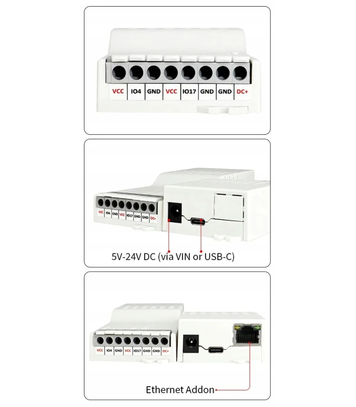 Sterownik SLWF-09 do taśm WLED LED WiFi ESP32 Home Assistant MQTT USB-C PoE