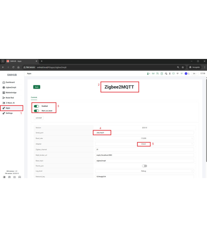 SMHUB Centralka Bramka Mostek ZigBee MQTT ZHA Matter Thread Home Assistant