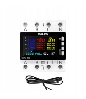 Trójfazowy licznik energii prądu mocy watomierz przekaźnik 80A z LCD na DIN