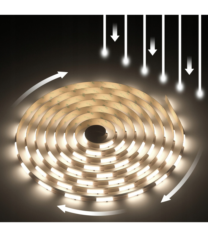 Cyfrowa taśma LED COB WLED WS2811 płynąca NEUTRALNY BIAŁY 360 LED/m 24V 5m